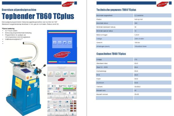 ERCOLINA - Topbender TB60 TC plus