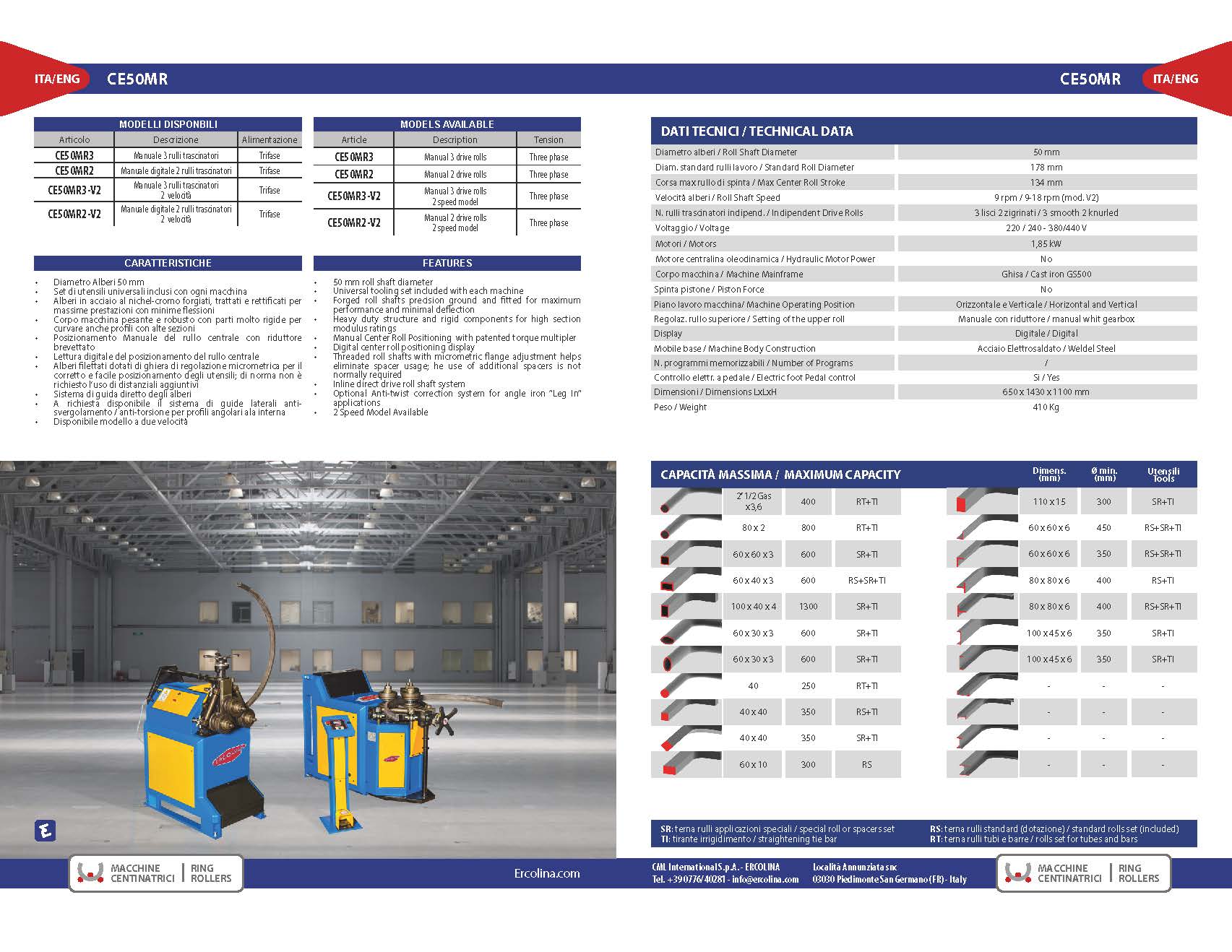 ERCOLINA - Profielwals - CE50 MR